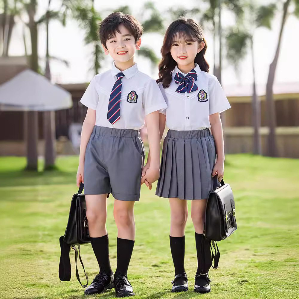 幼儿园园服夏装英伦风小学生班服学院风夏季毕业演出服儿童表演服