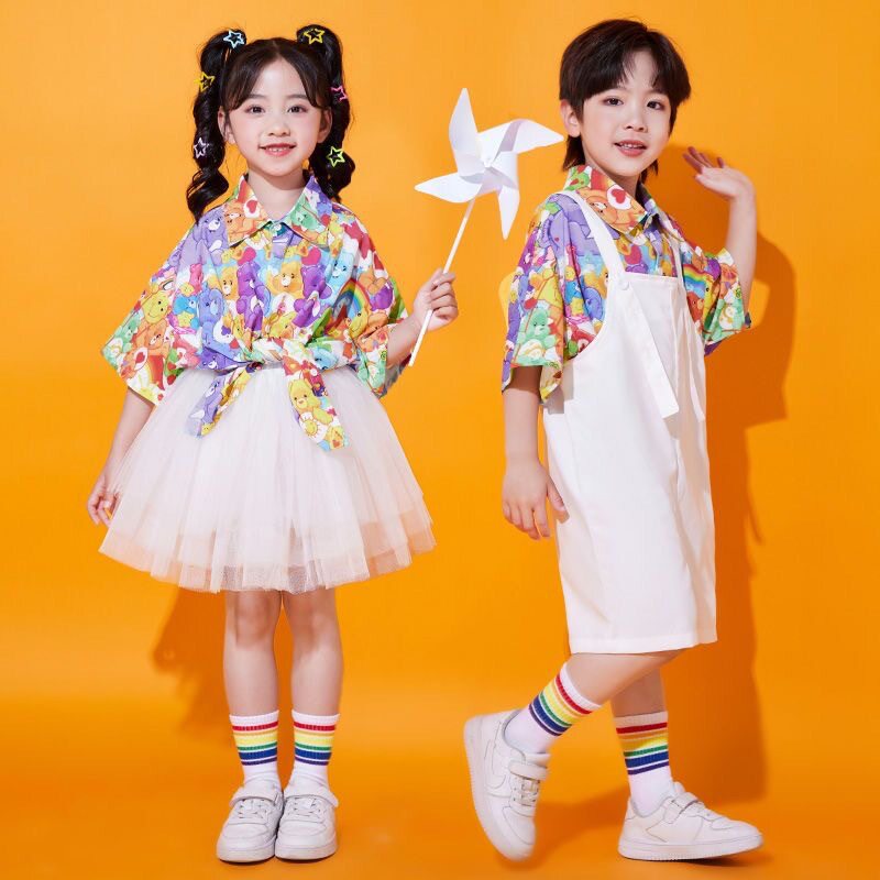 六一儿童演出服幼儿园运动会合唱表演小学生港风啦啦队毕业服装