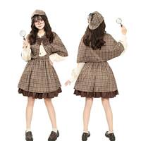 Halloween cosplay Sherlock Holmes and Sherlock Holmes Detective family Set Stage role-playing costume thumbnail 8
