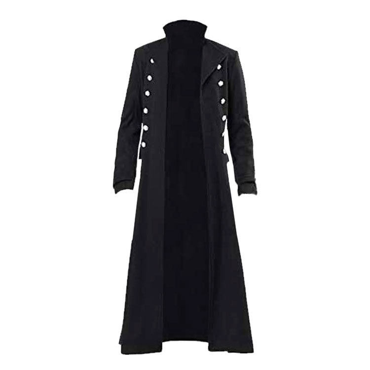 万圣节服装中世纪文艺复兴哥特大码双排扣复古大衣舞台cos服