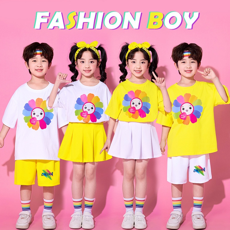 六一儿童啦啦队运动会表演服幼儿园舞蹈合唱服啦啦操小学生演出服