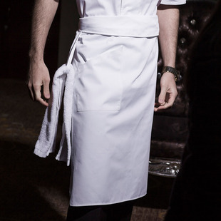 厨师围裙厨房半身围裙男女半身围腰围裙定制logo韩版厨师工作围裙