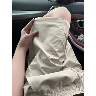 胖mm宽松中裤 新款 薄款 休闲大码 冰丝速干运动短裤 五分裤 女2026夏季