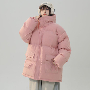 冬季羊羔毛棉衣女胖mm大码加绒加厚羽绒棉服显瘦学生宽松棉袄外套
