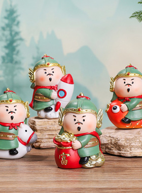 国潮马上成功摆件家居车载桌面装饰小摆件新年泉州郑成功文创礼品