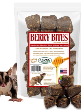 【浆果布朗尼】美国exotic含钙蜂蜜蔓越莓蜜袋鼯松鼠小宠通用零食