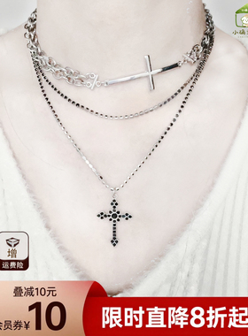 可拆分暗黑风多层choker颈链