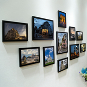 创意北欧客厅墙壁装 饰画卧室背景墙挂墙照片墙组合免打孔相框画框