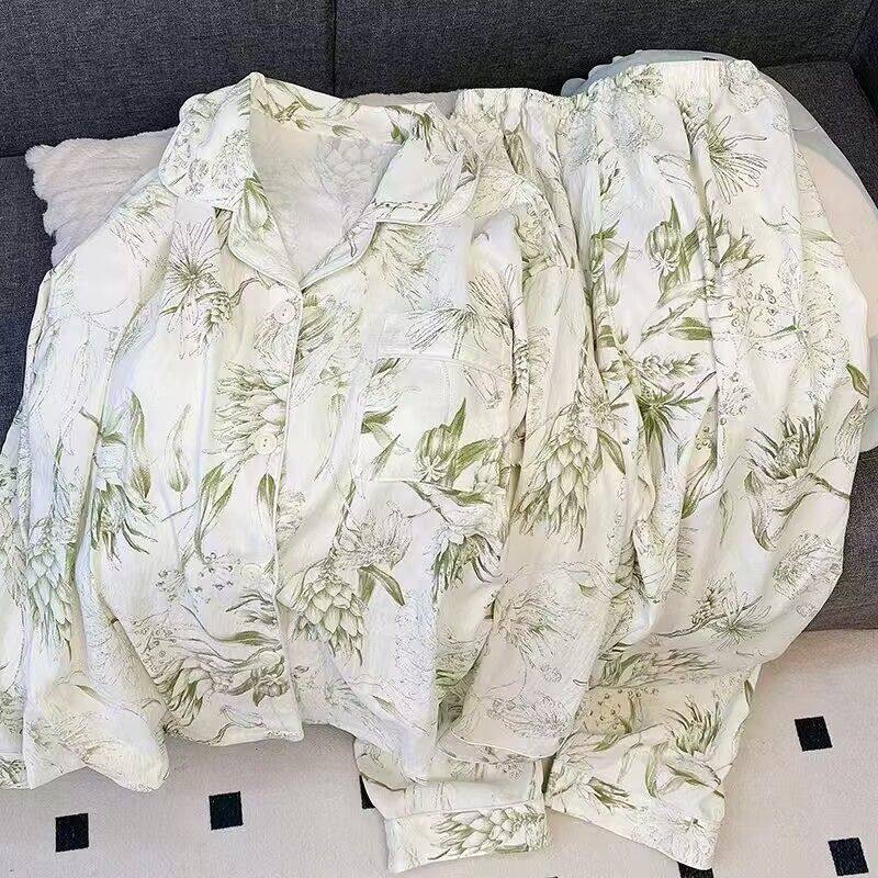 云朵棉睡衣女士春秋款长袖高级感连接器