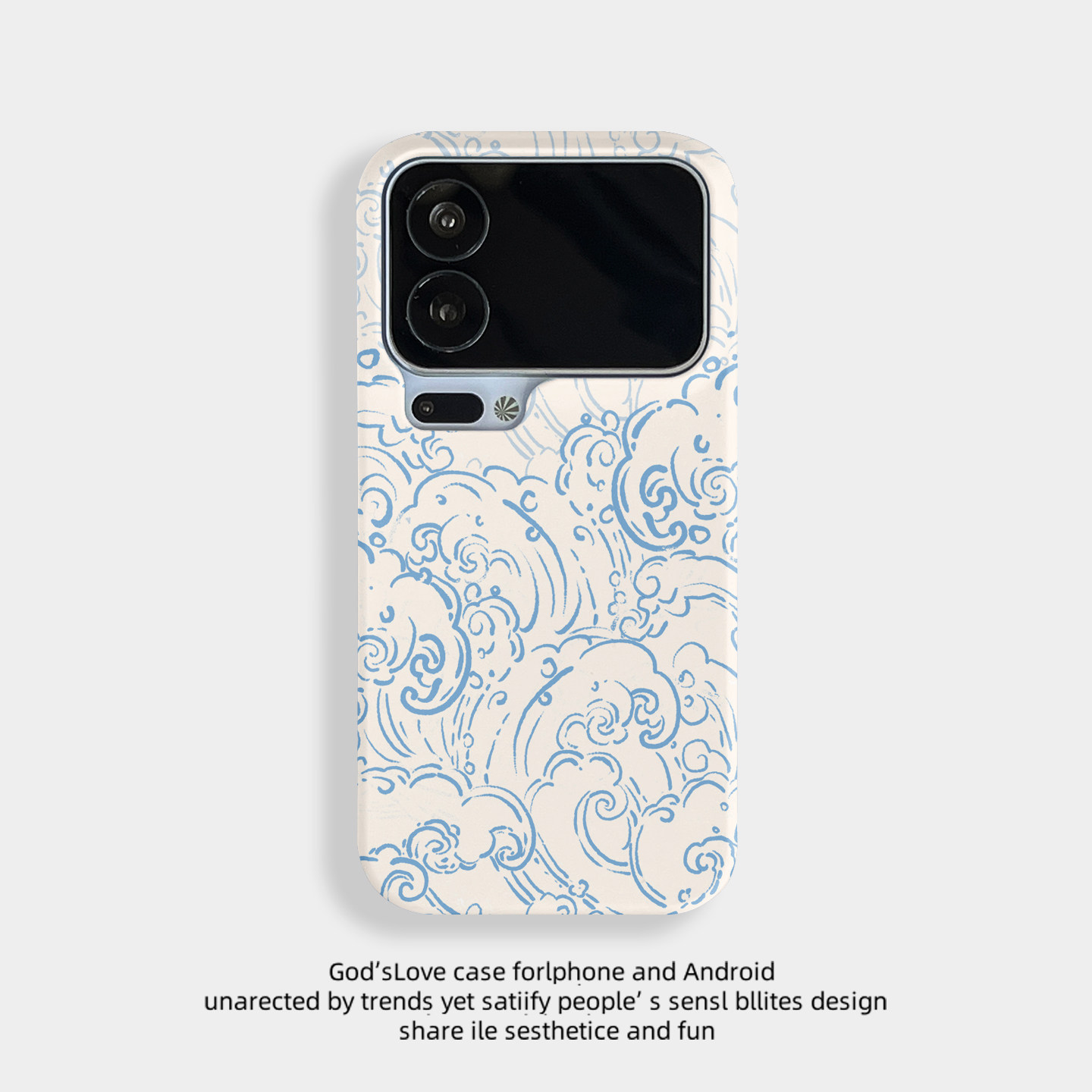 蓝色线条海浪 适用小米17手机壳新款简约个性创意小米17PROMAX保护套半包边耐脏塑料硬壳小众时尚男女款