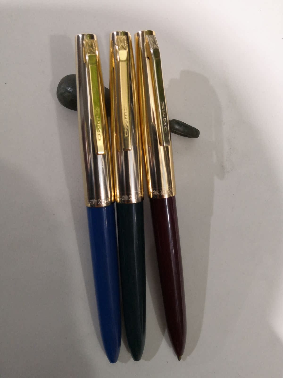 阅古斋206-1正品双色圆珠笔库存怀旧老笔学生练字笔满50包邮