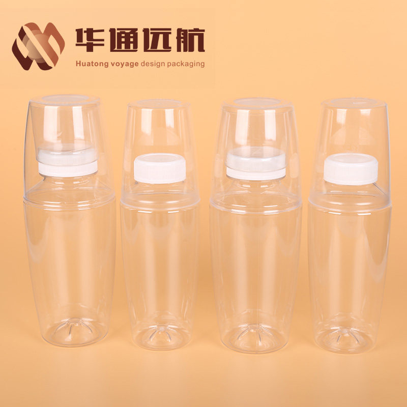 华通远航一次性塑料酸奶瓶宽口奶瓶可放燕麦水果酸奶瓶杯子满包邮