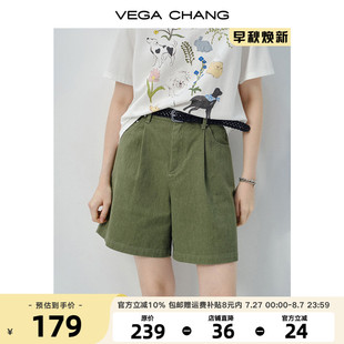 简约百搭高腰显瘦宽松A字短裤 VEGA 女2025新款 CHANG休闲裤 夏薄款
