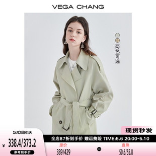 高级感大衣小个子英伦风外套 2024春秋新款 CHANG风衣女中长款 VEGA