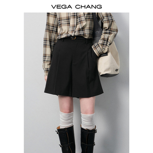 休闲裤 8.25上新 尽显利落风范 极简潮流 高腰黑短裤