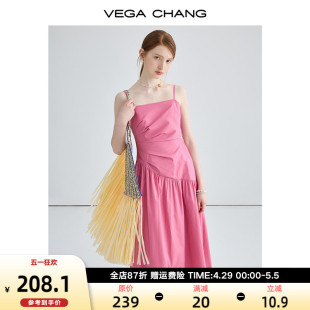 新款 VEGA 吊带连衣裙女2024夏季 小个子显瘦气质无袖 CHANG法式 长裙