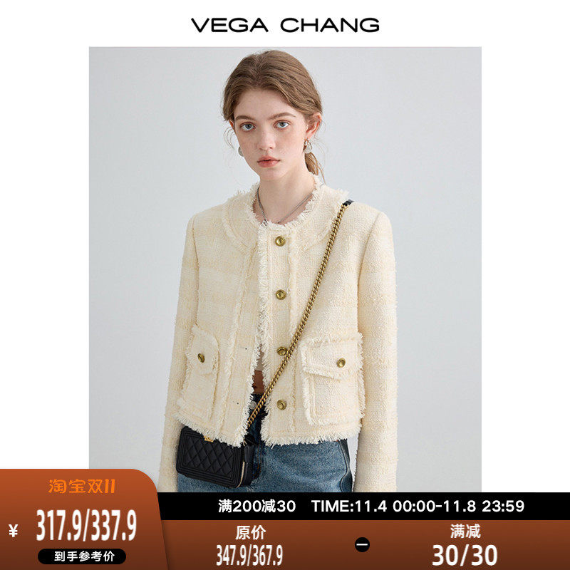 VEGA CHANG小香风短外套女秋2023年新款小个子高级感气质夹克上衣高性价比高么？