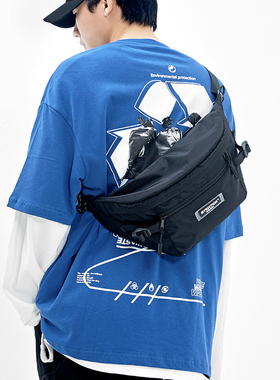 MYE斜挎包男夏季潮牌嘻哈国潮日系工装男士ins街头潮流斜肩女胸包