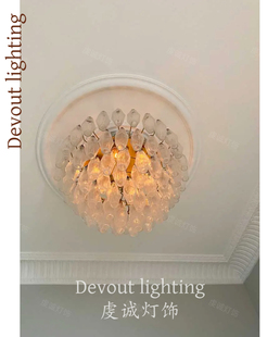 法式Murano穆拉诺手工玻璃客厅灯别墅中古衣帽间餐厅卧室吸顶灯
