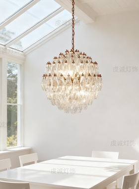 法式Muran南洋轻奢中古客厅吊灯餐厅玻璃别墅楼梯客厅吊灯