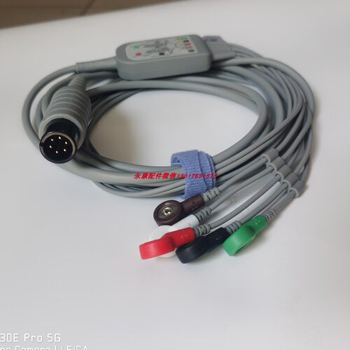 理邦原装监护仪心电导联线IM8B,M8,M60心电线6针5导扣式