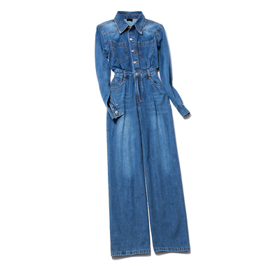 2024秋长裤子阔腿裤拖地阔腿高腰