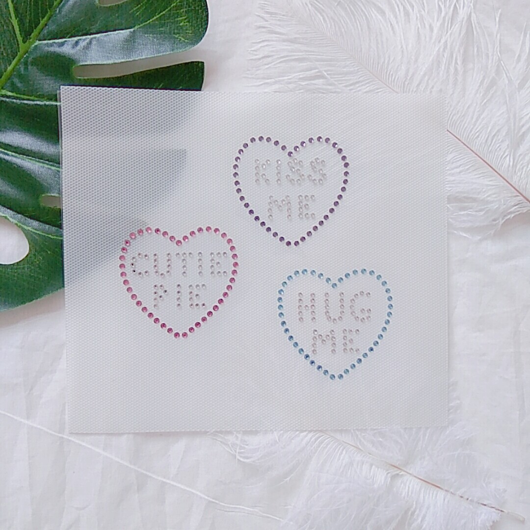 kiss me cutie pie心型英文字母烫钻图 热转印图案水钻烫画|ruв категории Аксессуары, Другие аксессуары - от Buy2taobao.com для оказания профессиональной услуги покупки агента Taobao