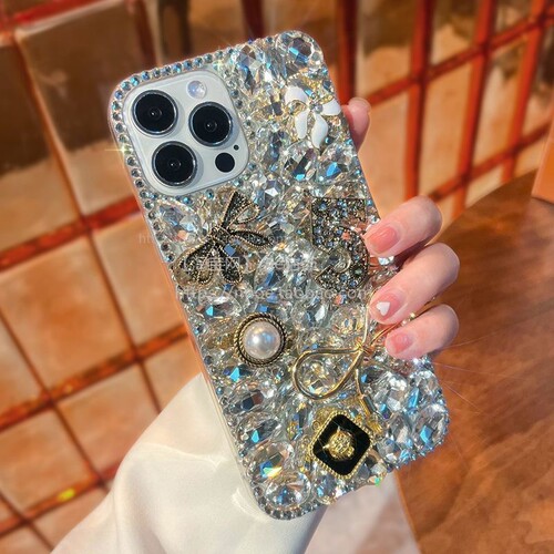 适用iPhone16proMAX苹果15pro/14/13手机壳12/11高档满钻XR带水钻7/8Plus奢华女款XS苹果16plus软壳XS全包16