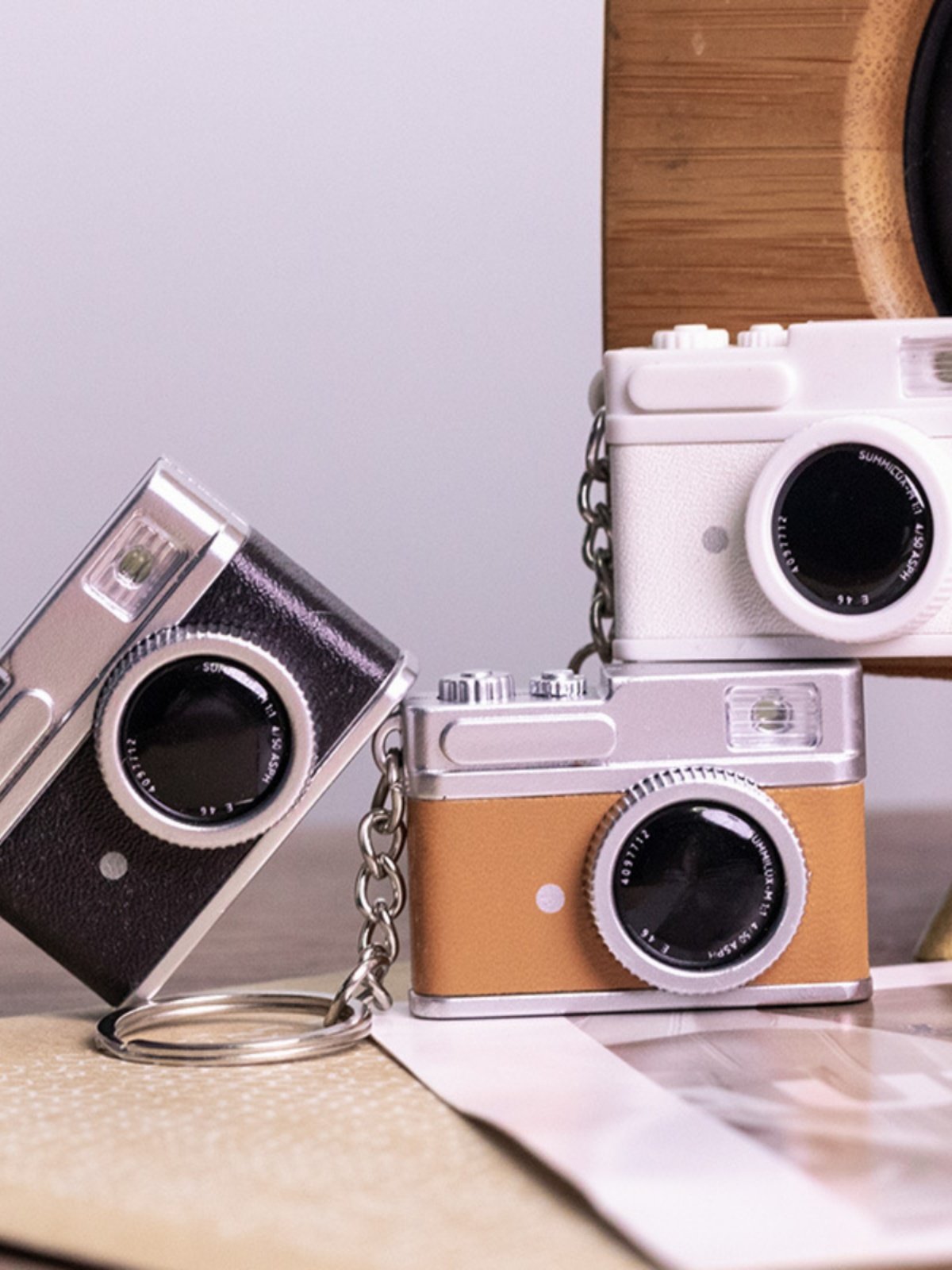 남학생과 여학생을 위한 미니 카메라 목걸이 어린이 장난감 플래시 카메라 사운드 펜던트 펜던트