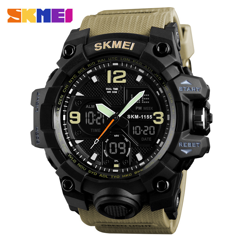 Men Sport Quartz LED Digital Military Waterproof Watch 男表 手表 国产腕表 原图主图