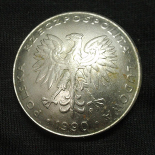 约23MM 手工制作养牛硬币扣 展翅鹰 财布扣 D27一03 外国真币