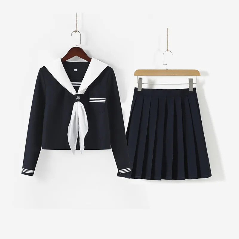 供应日系班服jk制服白领水手服正版学院风套装校供甜美