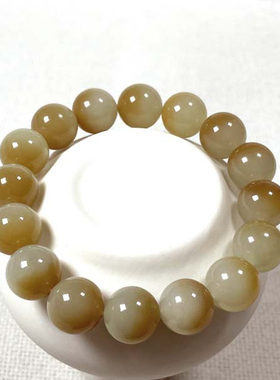 天然和田玉糖青白羊脂玉手串手链