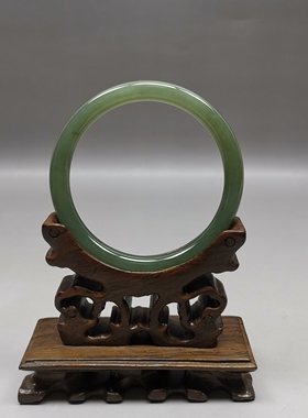 天然和田玉手镯54mm圈口女款玉镯