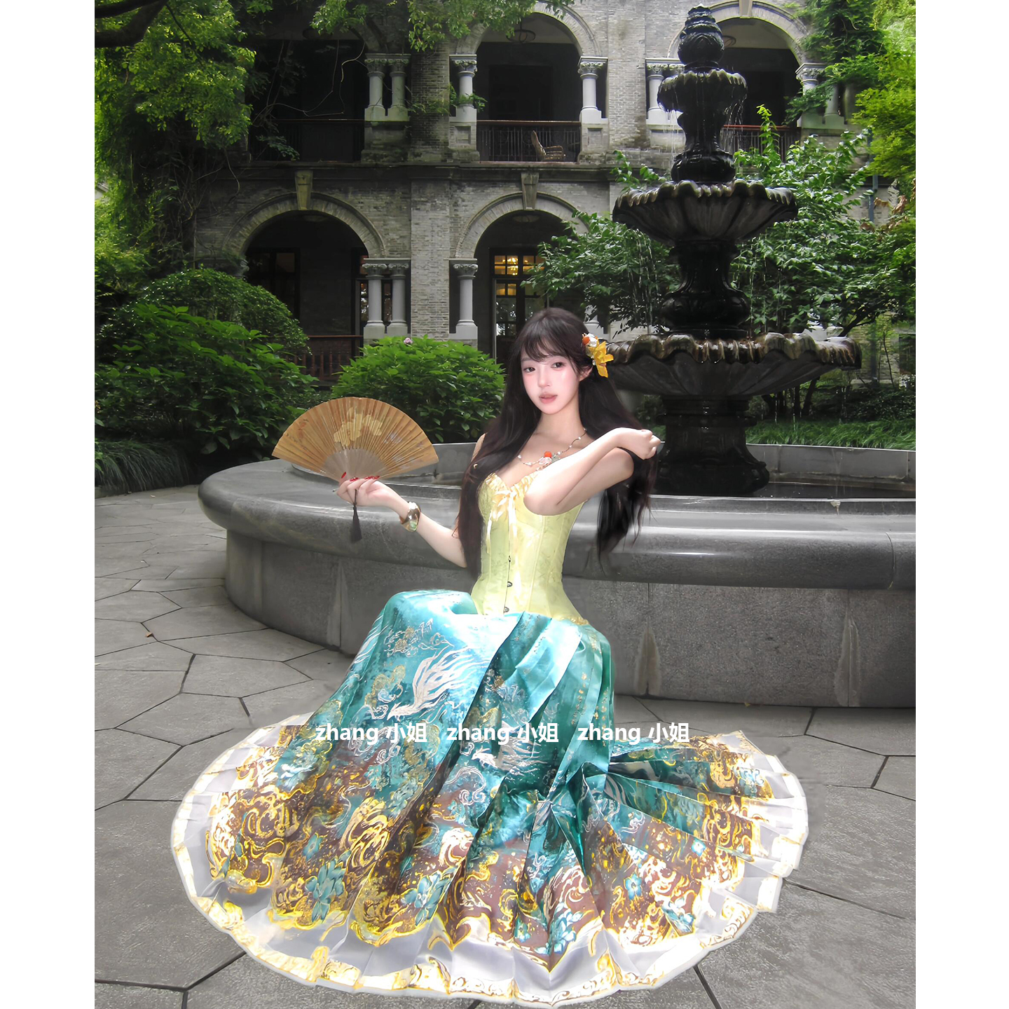 【送运费险】绿色改良汉服马面裙