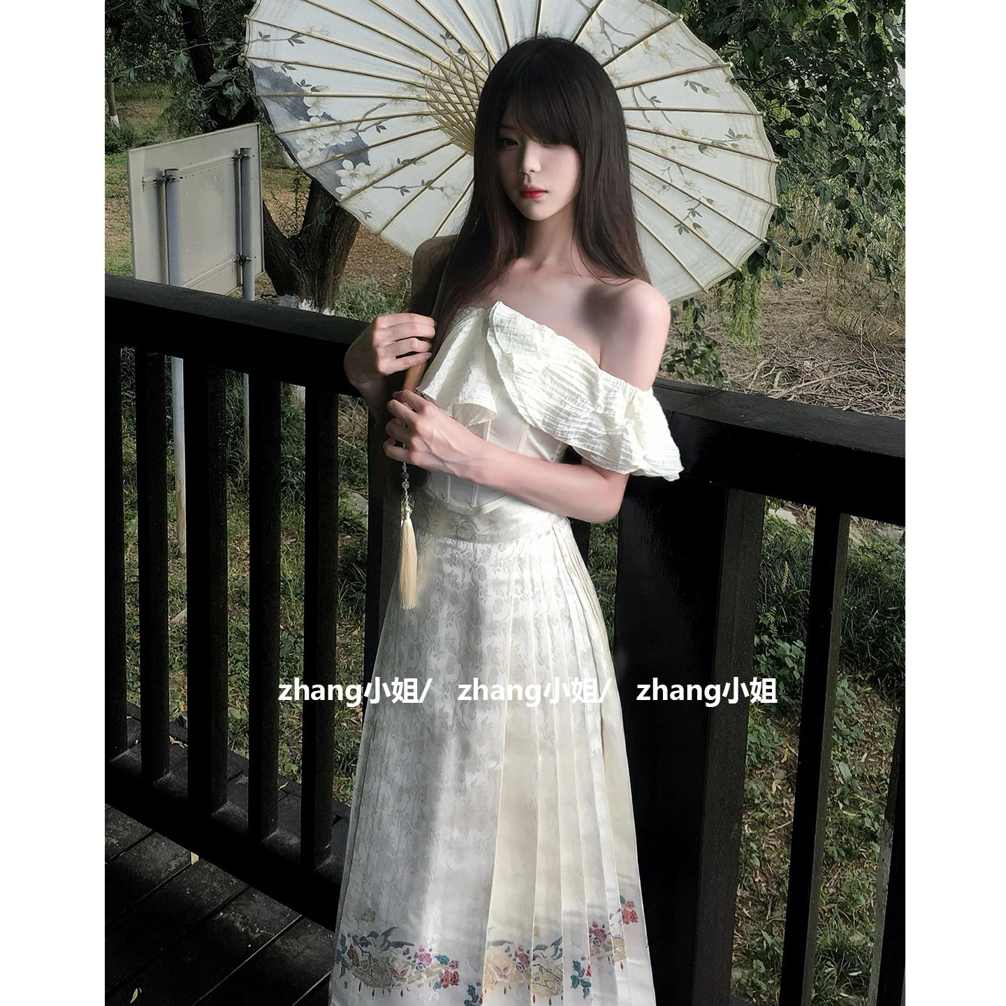 【送运费险】新中式国风白色套装