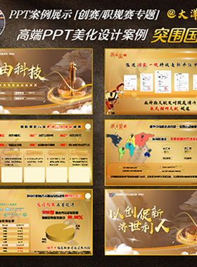 高端PPT模板黄色科技风设计元素VIP素材NE高质量美化设计素材优质