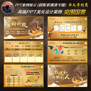 高端PPT模板黄色科技风设计元素VIP素材NE高质量美化设计素材优质
