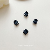 4个装 黑色哑光迷你抓夹刘海边夹最小号发夹韩国头饰品碎发鲨鱼夹