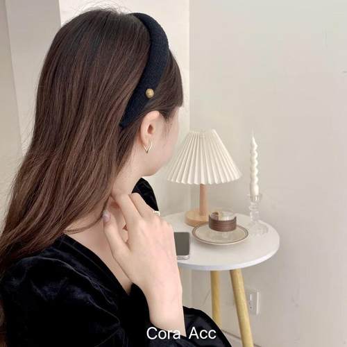 头箍毛呢金扣发箍高级感