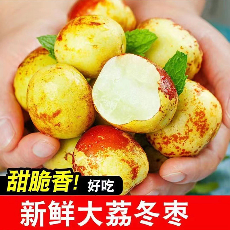 陕西大荔冬枣当季新鲜水果现货大甜枣整箱5斤枣子孕妇脆甜鲜枣3斤
