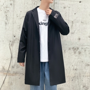 2023春中长款西装男士日系港风潮炸街帅气宽松西服外套 XZ01 P85图片