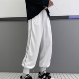 2023春夏装松紧腰反光条港风束脚卫裤男运动裤休闲裤KK28-P45，男装休闲裤，星座101A-1