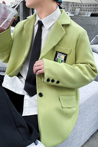 2023年春季小西装男士日系宽松潮炸街帅气西服外套上衣 XZ02 P95图片