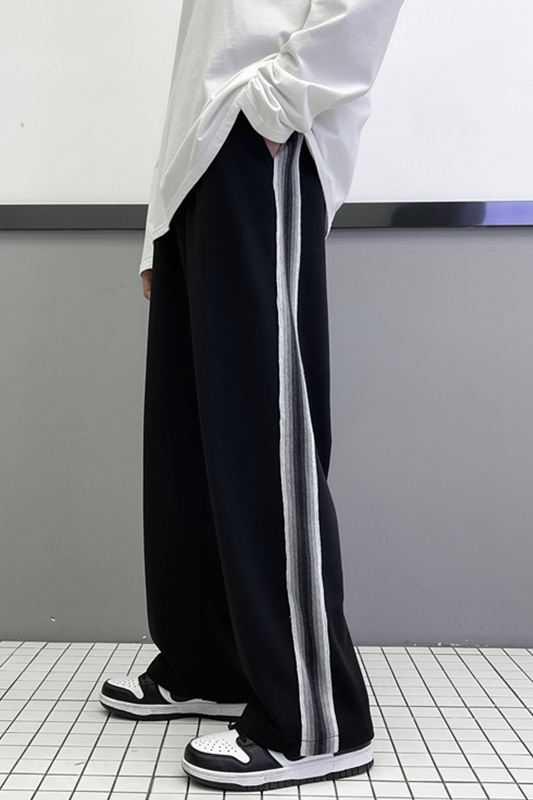 2023春季宽松抽绳竖条纹百搭运动休闲裤KK19-P45,男装休闲裤,星座101A-1