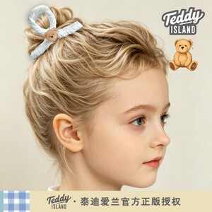 正版泰迪爱兰teddy超萌小熊发饰抓夹2026新款儿童发抓鲨鱼夹发卡