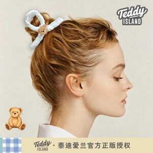 正版泰迪爱兰teddy韩国超萌小熊发饰抓夹2026新款发抓鲨鱼夹发卡