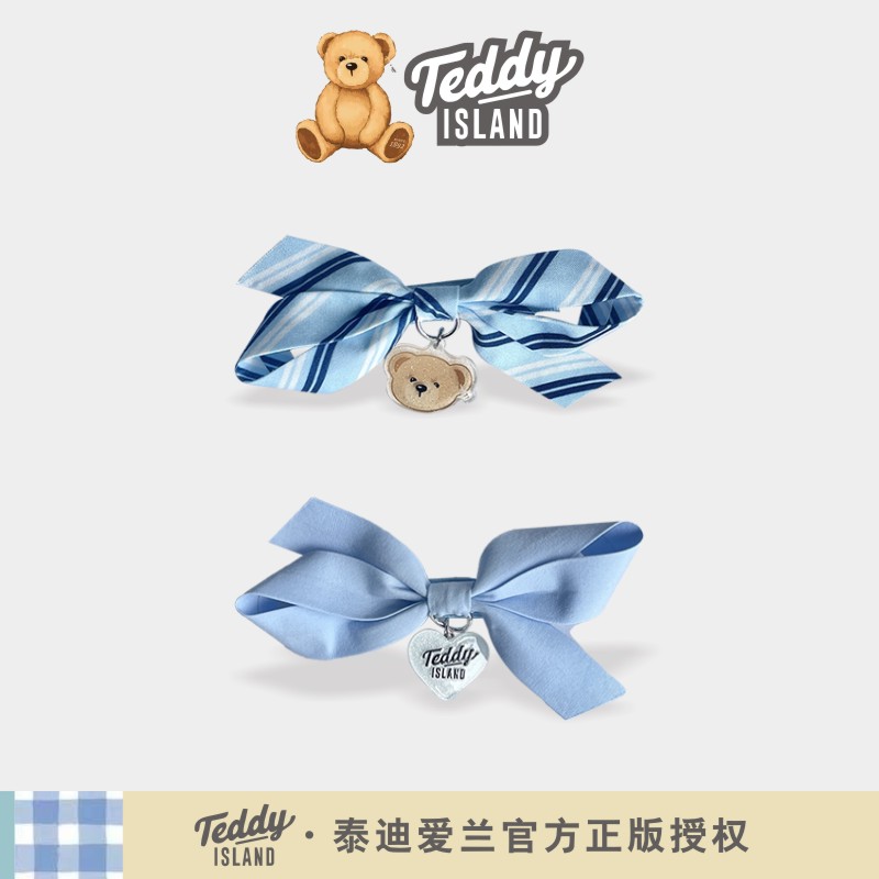 正版泰迪爱兰teddy韩式甜美可爱少女儿童发夹蝴蝶结对夹刘海边夹