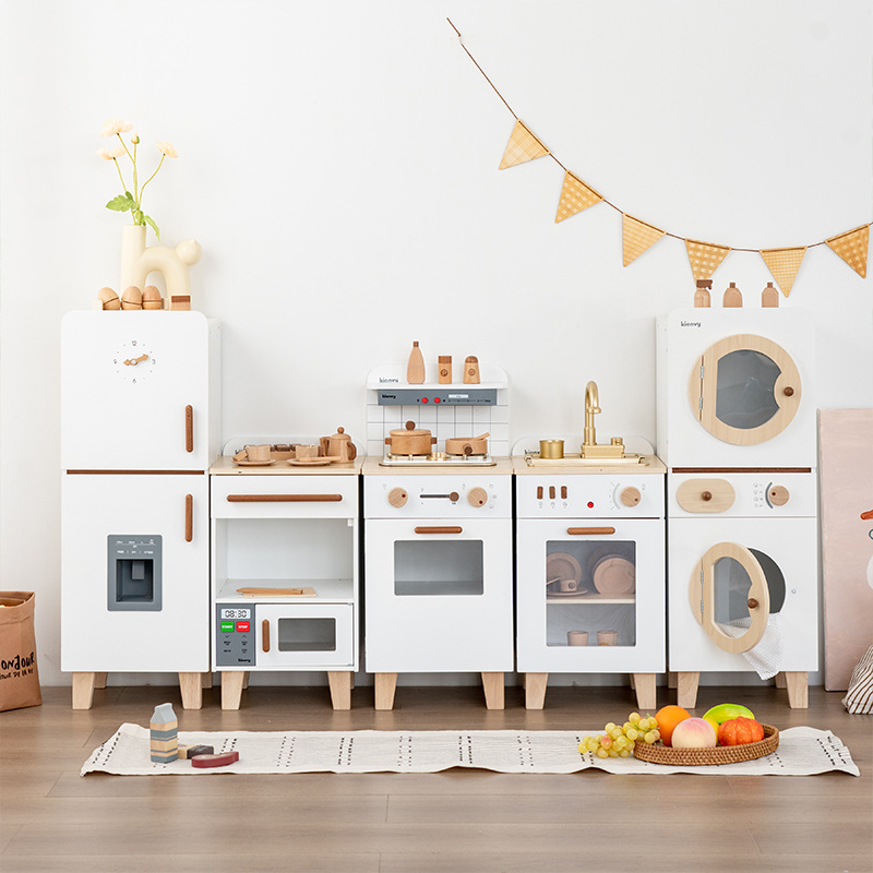 kienvy儿童厨房玩具木质出水过家家做饭组合套装幼儿园早教娃娃