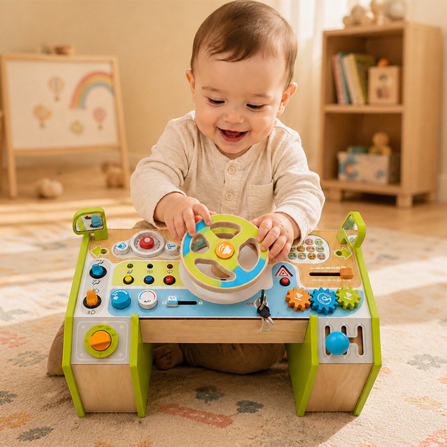 木质儿童模拟驾驶游戏桌2-7岁
